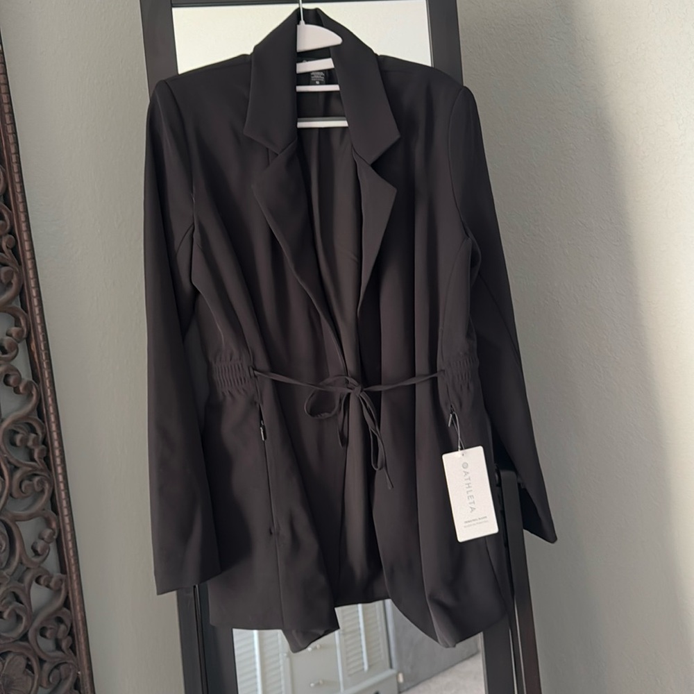 Athleta Black Primatwill Blazer Size 10